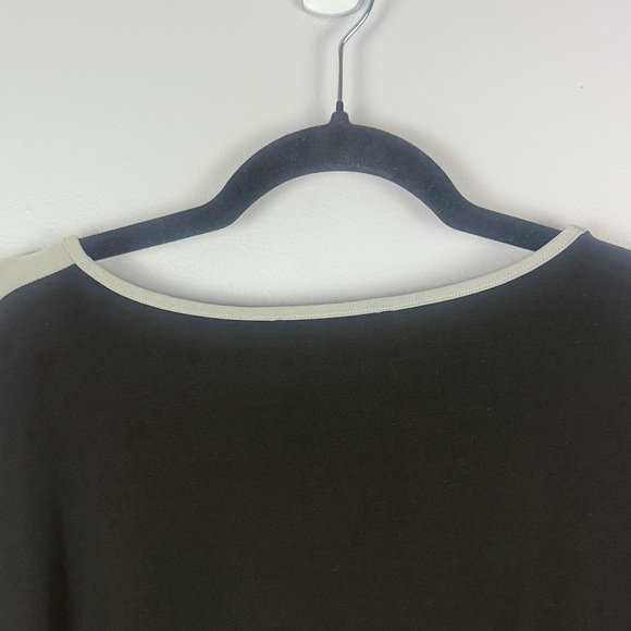 Sympli Black Gray Tan Colour Block Minimalist Casual Tunic Top Size 12 - Picture 7 of 10